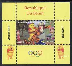 Benin 2009 Olympic Games - Disney's Winnie the Pooh #01 individual perf deluxe sheet unmounted mint. Note this item is privately produced and is offered purely on its thematic appeal