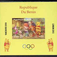 Benin 2009 Olympic Games - Disney's Winnie the Pooh #02 individual imperf deluxe sheet unmounted mint. Note this item is privately produced and is offered purely on its thematic appeal