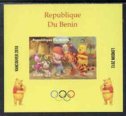 Benin 2009 Olympic Games - Disney's Winnie the Pooh #02 individual imperf deluxe sheet unmounted mint. Note this item is privately produced and is offered purely on its thematic appeal