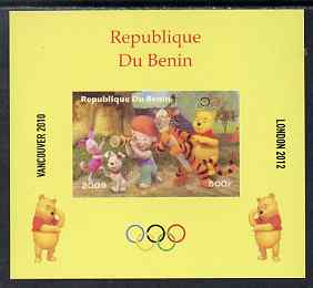 Benin 2009 Olympic Games - Disney's Winnie the Pooh #02 individual imperf deluxe sheet unmounted mint. Note this item is privately produced and is offered purely on its thematic appeal