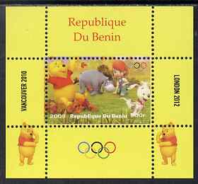 Benin 2009 Olympic Games - Disney's Winnie the Pooh #03 individual perf deluxe sheet unmounted mint. Note this item is privately produced and is offered purely on its thematic appeal