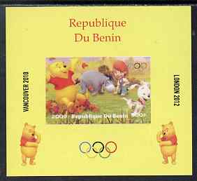 Benin 2009 Olympic Games - Disney's Winnie the Pooh #03 individual imperf deluxe sheet unmounted mint. Note this item is privately produced and is offered purely on its thematic appeal