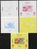 Benin 2009 Olympic Games - Disney's Winnie the Pooh #03 individual deluxe sheet - the set of 5 imperf progressive proofs comprising the 4 individual colours plus all 4-colour composite, unmounted mint