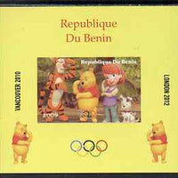 Benin 2009 Olympic Games - Disney's Winnie the Pooh #04 individual imperf deluxe sheet unmounted mint. Note this item is privately produced and is offered purely on its thematic appeal