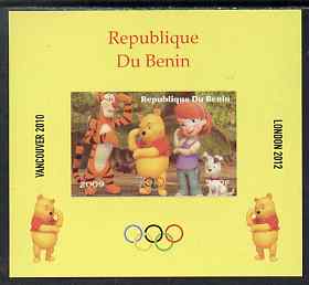 Benin 2009 Olympic Games - Disney's Winnie the Pooh #04 individual imperf deluxe sheet unmounted mint. Note this item is privately produced and is offered purely on its thematic appeal