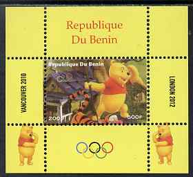 Benin 2009 Olympic Games - Disney's Winnie the Pooh #05 individual perf deluxe sheet unmounted mint. Note this item is privately produced and is offered purely on its thematic appeal