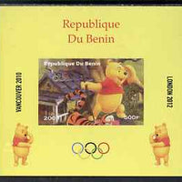 Benin 2009 Olympic Games - Disney's Winnie the Pooh #05 individual imperf deluxe sheet unmounted mint. Note this item is privately produced and is offered purely on its thematic appeal