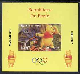 Benin 2009 Olympic Games - Disney's Winnie the Pooh #05 individual imperf deluxe sheet unmounted mint. Note this item is privately produced and is offered purely on its thematic appeal