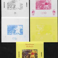 Benin 2009 Olympic Games - Disney's Winnie the Pooh #05 individual deluxe sheet - the set of 5 imperf progressive proofs comprising the 4 individual colours plus all 4-colour composite, unmounted mint
