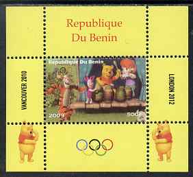 Benin 2009 Olympic Games - Disney's Winnie the Pooh #06 individual perf deluxe sheet unmounted mint. Note this item is privately produced and is offered purely on its thematic appeal