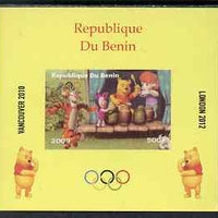 Benin 2009 Olympic Games - Disney's Winnie the Pooh #06 individual imperf deluxe sheet unmounted mint. Note this item is privately produced and is offered purely on its thematic appeal