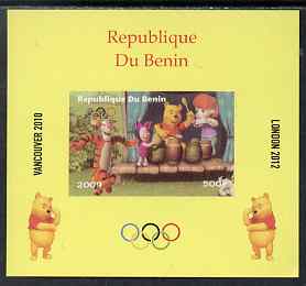 Benin 2009 Olympic Games - Disney's Winnie the Pooh #06 individual imperf deluxe sheet unmounted mint. Note this item is privately produced and is offered purely on its thematic appeal