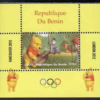 Benin 2009 Olympic Games - Disney's Winnie the Pooh #07 individual perf deluxe sheet unmounted mint. Note this item is privately produced and is offered purely on its thematic appeal