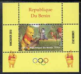Benin 2009 Olympic Games - Disney's Winnie the Pooh #07 individual perf deluxe sheet unmounted mint. Note this item is privately produced and is offered purely on its thematic appeal