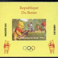 Benin 2009 Olympic Games - Disney's Winnie the Pooh #07 individual imperf deluxe sheet unmounted mint. Note this item is privately produced and is offered purely on its thematic appeal