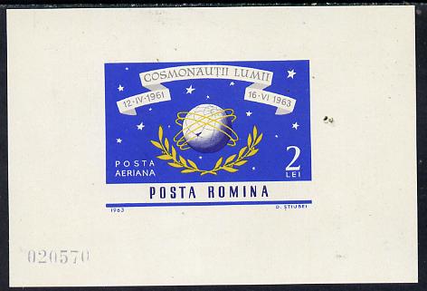 Rumania 1964 Space Navigation IMPERF m/sheet unmounted mint, SG MS 3115, Mi BL 56