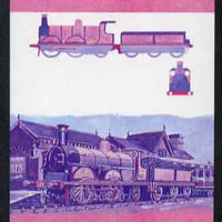 St Vincent - Bequia 1984 Locomotives #1 (Leaders of the World) 10c (Gladstone Class) unmounted mint se-tenant imperf progressive proof pair in magenta & blue