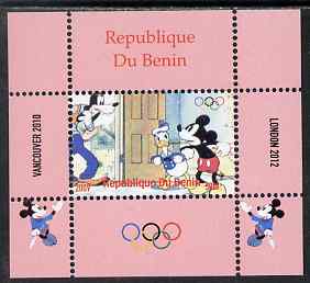 Benin 2009 Olympic Games - Disney Characters #01 individual perf deluxe sheet unmounted mint. Note this item is privately produced and is offered purely on its thematic appeal