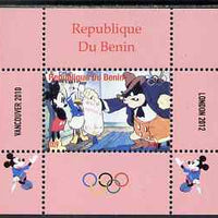 Benin 2009 Olympic Games - Disney Characters #02 individual perf deluxe sheet unmounted mint. Note this item is privately produced and is offered purely on its thematic appeal