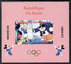 Benin 2009 Olympic Games - Disney Characters #02 individual imperf deluxe sheet unmounted mint. Note this item is privately produced and is offered purely on its thematic appeal