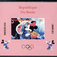 Benin 2009 Olympic Games - Disney Characters #03 individual imperf deluxe sheet unmounted mint. Note this item is privately produced and is offered purely on its thematic appeal