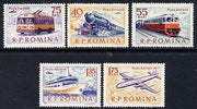 Rumania 1963 Transport set of 5 unmounted mint, SG 3031-35, Mi 2161-65