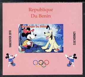 Benin 2009 Olympic Games - Disney Characters #04 individual imperf deluxe sheet unmounted mint. Note this item is privately produced and is offered purely on its thematic appeal