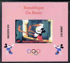 Benin 2009 Olympic Games - Disney Characters #09 individual imperf deluxe sheet unmounted mint. Note this item is privately produced and is offered purely on its thematic appeal