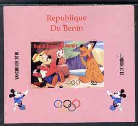 Benin 2009 Olympic Games - Disney Characters #11 individual imperf deluxe sheet unmounted mint. Note this item is privately produced and is offered purely on its thematic appeal