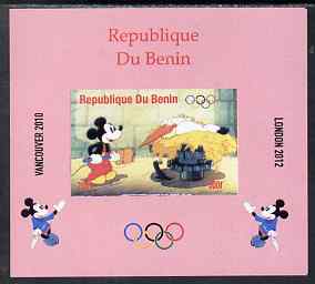 Benin 2009 Olympic Games - Disney Characters #12 individual imperf deluxe sheet unmounted mint. Note this item is privately produced and is offered purely on its thematic appeal
