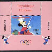 Benin 2009 Olympic Games - Disney Characters #13 individual perf deluxe sheet unmounted mint. Note this item is privately produced and is offered purely on its thematic appeal