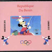 Benin 2009 Olympic Games - Disney Characters #13 individual imperf deluxe sheet unmounted mint. Note this item is privately produced and is offered purely on its thematic appeal