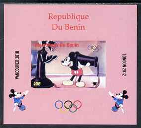 Benin 2009 Olympic Games - Disney Characters #14 individual imperf deluxe sheet unmounted mint. Note this item is privately produced and is offered purely on its thematic appeal