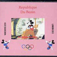 Benin 2009 Olympic Games - Disney Characters #15 individual imperf deluxe sheet unmounted mint. Note this item is privately produced and is offered purely on its thematic appeal