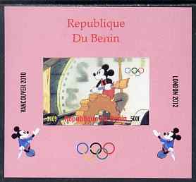 Benin 2009 Olympic Games - Disney Characters #15 individual imperf deluxe sheet unmounted mint. Note this item is privately produced and is offered purely on its thematic appeal