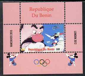 Benin 2009 Olympic Games - Disney Characters #16 individual perf deluxe sheet unmounted mint. Note this item is privately produced and is offered purely on its thematic appeal