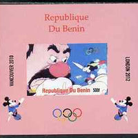 Benin 2009 Olympic Games - Disney Characters #16 individual imperf deluxe sheet unmounted mint. Note this item is privately produced and is offered purely on its thematic appeal