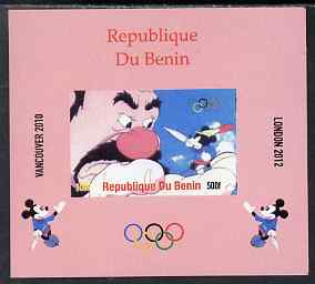 Benin 2009 Olympic Games - Disney Characters #16 individual imperf deluxe sheet unmounted mint. Note this item is privately produced and is offered purely on its thematic appeal