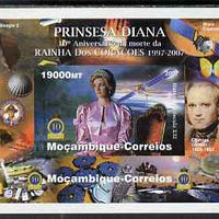 Mozambique 2007 Princess Diana - 10th Death Anniversary #05 individual imperf deluxe sheet unmounted mint. Note this item is privately produced and is offered purely on its thematic appeal (background shows Darwin, Scouts, Butterf……Details Below