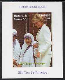 St Thomas & Prince Islands 2004 History of the 21st Century #11 Mother Teresa & Princess Diana imperf m/sheet unmounted mint. Note this item is privately produced and is offered purely on its thematic appeal