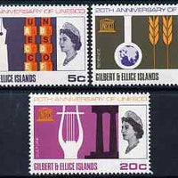 Gilbert & Ellice Islands 1966 UNESCO set of 3 unmounted mint, SG 129-31