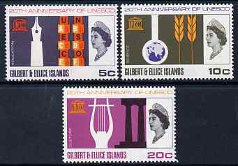 Gilbert & Ellice Islands 1966 UNESCO set of 3 unmounted mint, SG 129-31