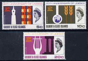 Gilbert & Ellice Islands 1966 UNESCO set of 3 unmounted mint, SG 129-31