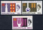 Mauritius 1966 UNESCO set of 3 unmounted mint, SG 342-4