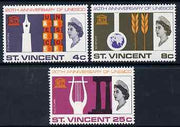 St Vincent 1966 UNESCO set of 3 unmounted mint, SG 254-6