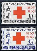 New Hebrides - English 1963 Centenary of Red Cross perf set of 2 unmounted mint, SG 96-7