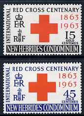 New Hebrides - English 1963 Centenary of Red Cross perf set of 2 unmounted mint, SG 96-7