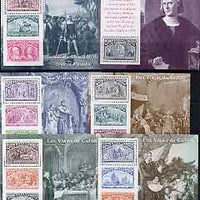Spain 1992 500th Anniversary of Discovery of America by Columbus (9th issue) set of 6 perf m/sheets (Scenes from US Columbian Exposition issue) unmounted mint SG MS 3177