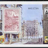 Spain 1996 Exfilna '96 Stamp Exhibition perf m/sheet unmounted mint SG MS 3399