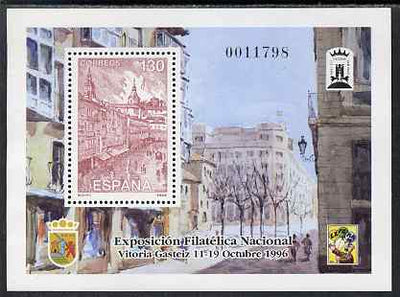 Spain 1996 Exfilna '96 Stamp Exhibition perf m/sheet unmounted mint SG MS 3399